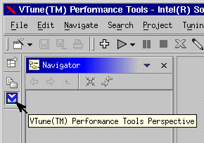The VTune(TM) Performance Tools perspective in the Eclipse* environment