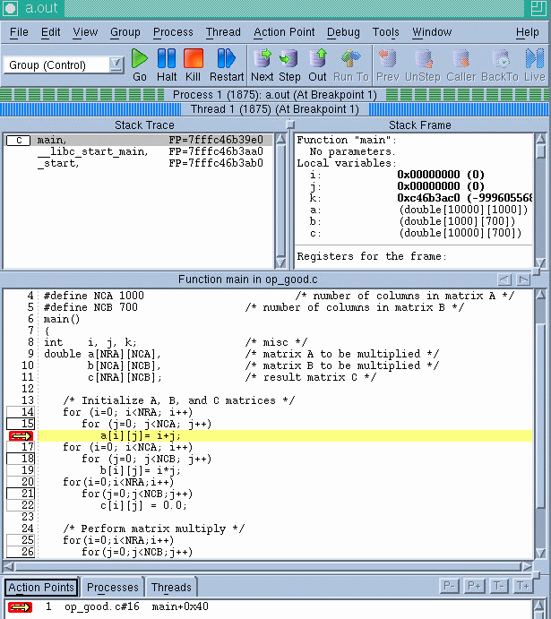 Debugging in C With TotalView