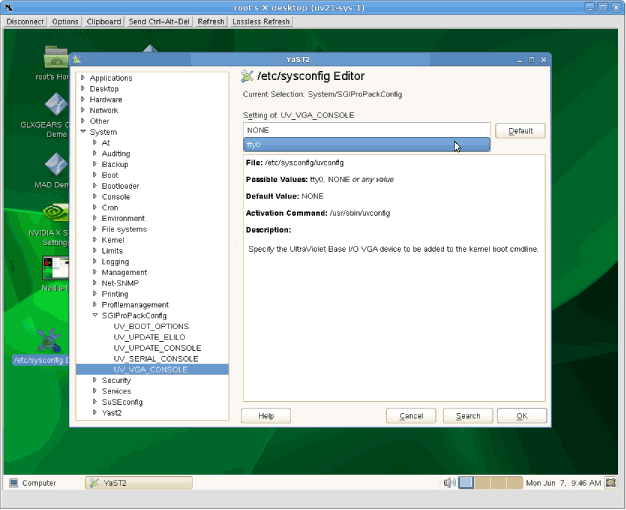 UV_VGA_Console Selection