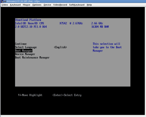 BIOS Setup Utility Boot Manager Selection
