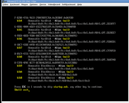 KVM JViewer Shell Prompt Screen