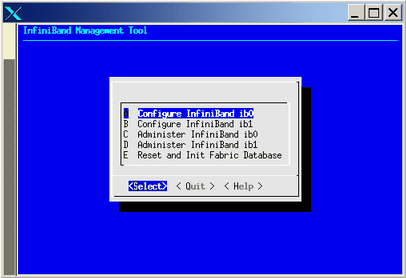 InfiniBand Management Tool
Screen