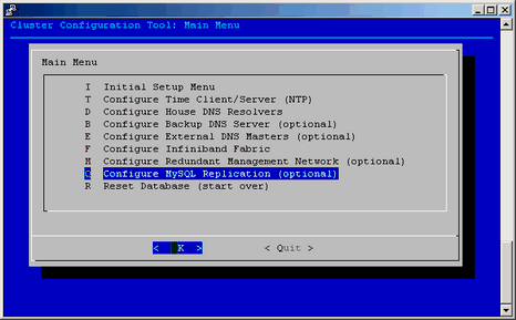 Configure MySQL Replication (optional) Option
