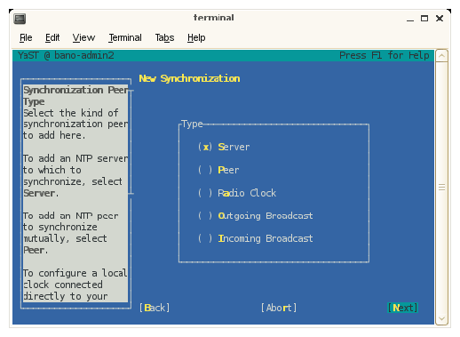 New Synchronization Screen